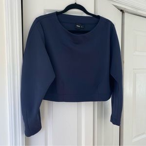 ASOS navy size 12 crop shirt